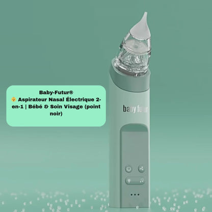 👶 Aspirateur Nasal Électrique 2-en-1 | Bébé & Soin Visage (point noir)